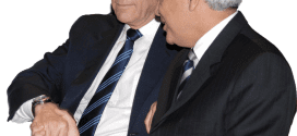 אהוד אולמרט עם משה קצב